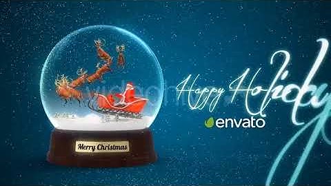 Snow Globe Santa Claus Option A - After Effects Template