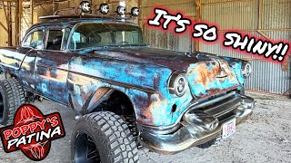 Applying Glossed Out Poppy’s Patina on “Stitch”! High Class Trash Rat Rod Build Off pt. 21