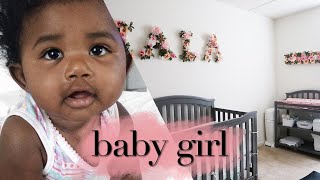 BABY GIRL NURSERY TOUR | FLOWER WALL, DESIGN TIPS