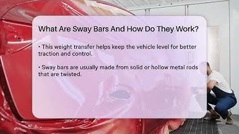 What Are Sway Bars And How Do They Work? - Car Performance Pros