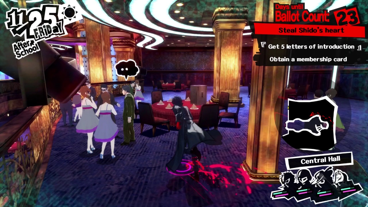 Persona 5 - 11/25 Shido's Palace: Central Hall: Obtain a member's Card ...