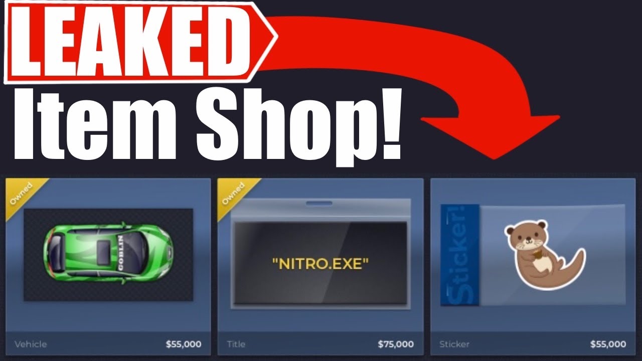 LEAKED Nitro Type Item Shop REVEALED! New Otter Sticker! Returning Car, AND MORE! (March 4, 2021)