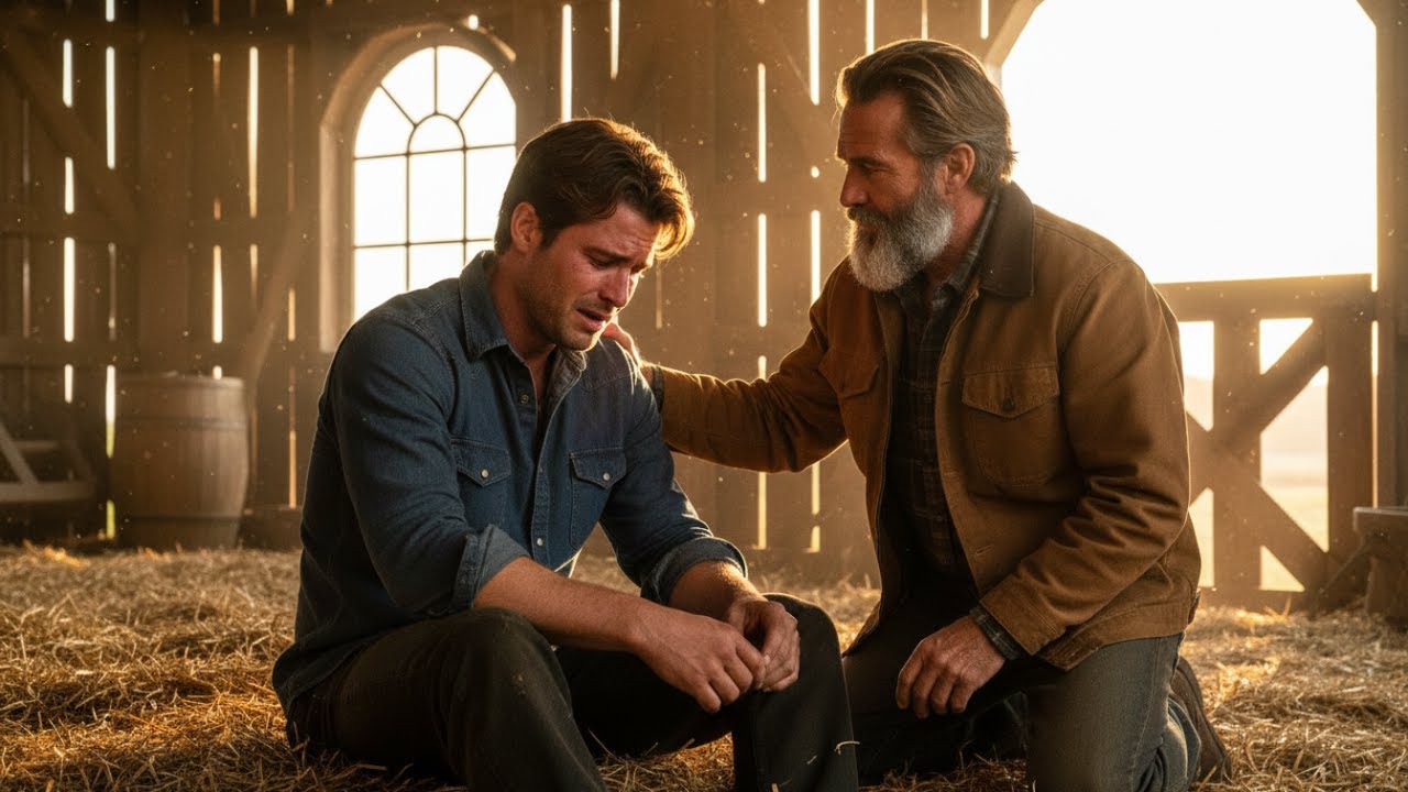 Young Man Hid in the Hayloft Crying — Millionaire Farmer Whispered, “Stay. You’re Safe Here.”