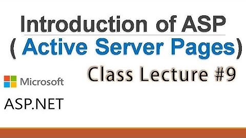 Introduction of ASP ( Active Server Pages) | CODER BABA #9