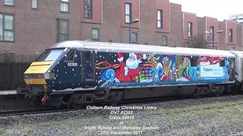 Chiltern Railway Christmas DVT 82302 at South Ruislip and Wembley Stadium