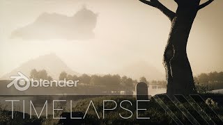 Blender Timelapse - Creative Landscape scene