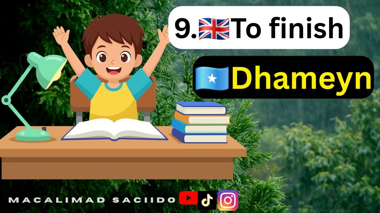 Baro 20 Ficil oo aad maalin kasta u baahan tahay || 20- Daily Routine Verbs || iyo Jumladooyin 