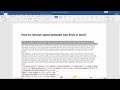 How to remove space between two lines in word