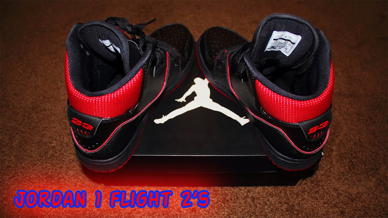 Jordan 1 Flight 2's Black/Gym Red Unboxing - YouTube