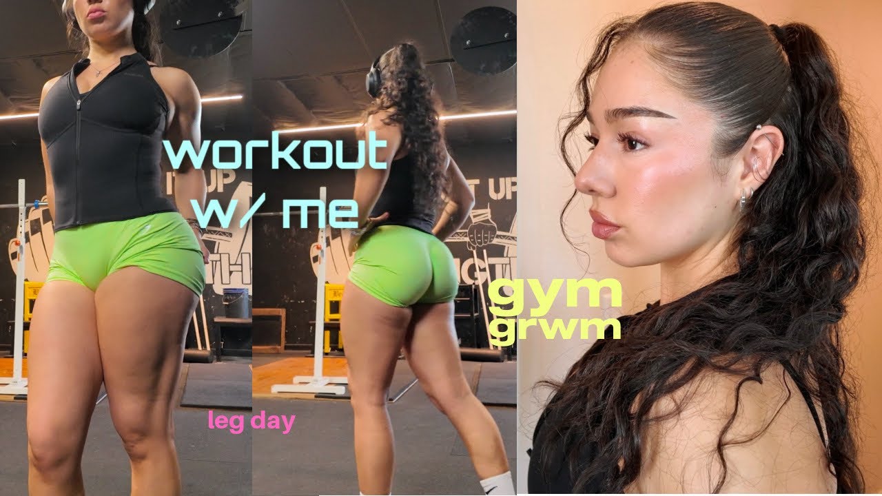 FITNESS VLOG: heavy leg day workout + gym get ready with me - YouTube