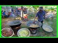 Village Khmer Food in Cambodia! Traditional Food for Wedding Party In Chhoeung Toek Village.