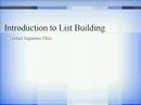 List Building Video Tutorial