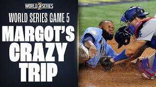 Rays Manuel Margot tries to STEAL HOME in crazy trip across the bases in World Series Game 5
