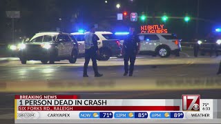 1 dead from crash on Six Forks Road in Raleigh: Police