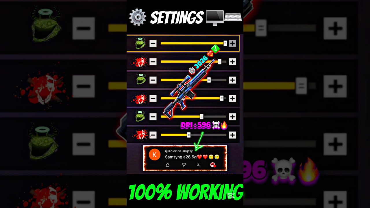 New Settings ⚙️ Samsung a26 | 5g 📲 2026 ❤️‍🔥 Sensitivity Settings || FF