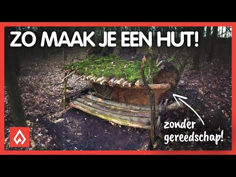 SURVIVAL: een hut maken zonder gereedschap! -- Dutch Outdoor Group