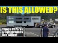 Tips About Things RV Parks and Campgrounds Don't Allow