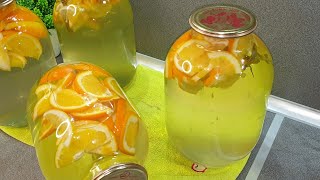 Mojito for the winter - compote of oranges with mint! "Fanta" at home