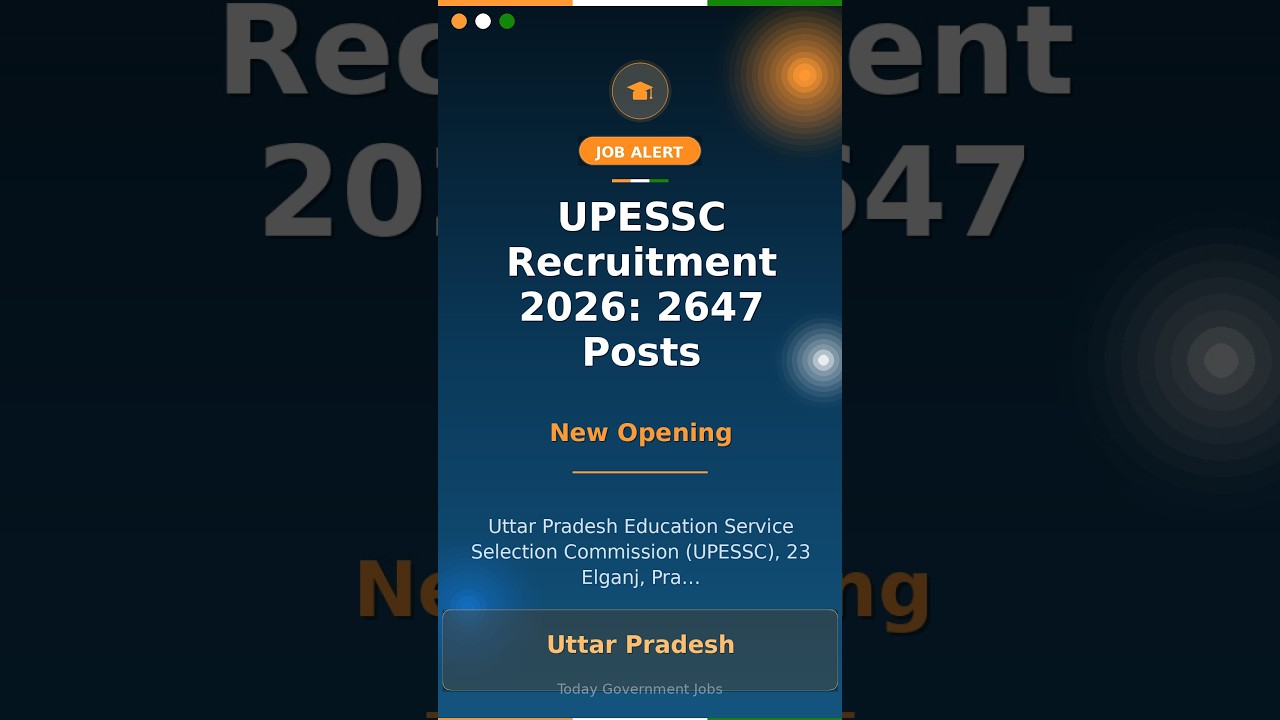 UPESSC Recruitment 2026: 2647 Posts