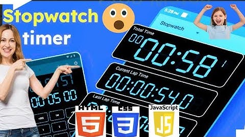 How To Create a simple stopwatch project app with html Css and JavaScript |with project source code