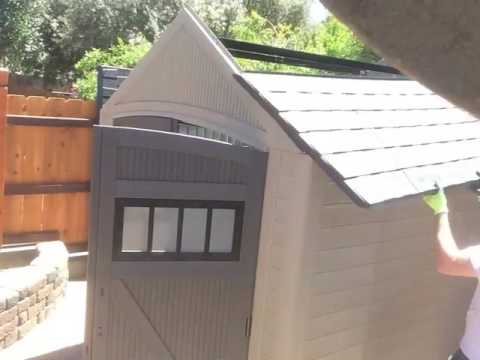 Rubbermaid 7x7 Roughneck Shed Time-Lapse Build - YouTube