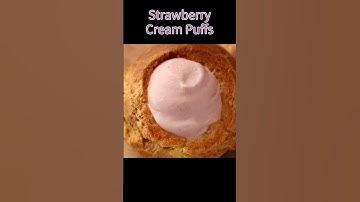 🍓Cream Puff using pretty Strawberry Cream #shorts