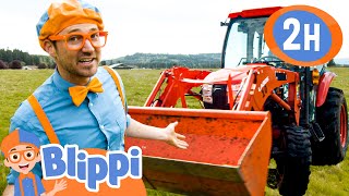 Drive A Tractor!  | Blippi | 🔤 Moonbug Subtitles 🔤 | Learning Videos