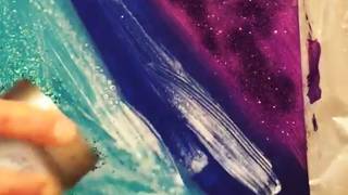 DIY Teal, Blue and Violet Glitter Wall Art DIY Teal, Blue and Violet Glitter Wall Art