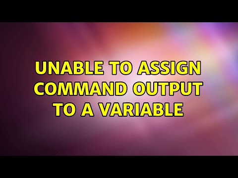 Unable to assign command output to a variable