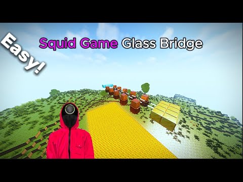 🛠How to make Squid Game glass bridge in Minecraft!🛠 - YouTube