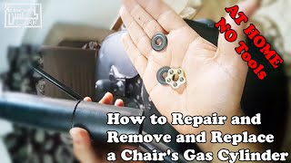 How to Repair and Remove a Chair's Gas Cylinder? Sinking Chair Height Repair! It Will Not Appear!
