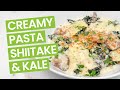 Creamy Cheese Ravioli with Shiitake Mushroom, Kale