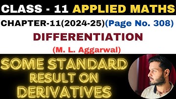 Introduction Result l Chapter 11 l DIFFERENTIATION l Class 11th Applied Maths l M L Aggarwal 2024-25
