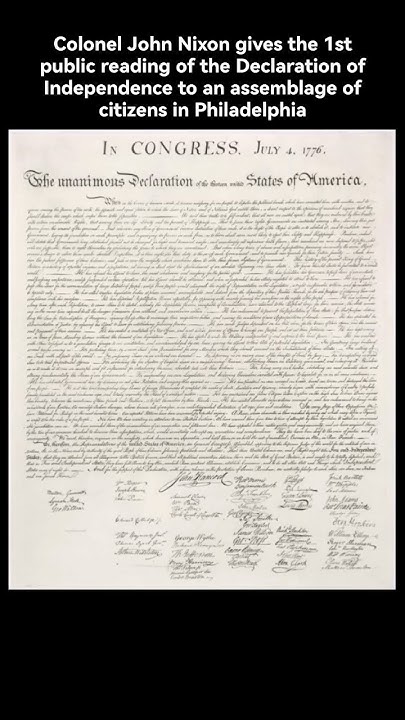 john nixon declaration of independence