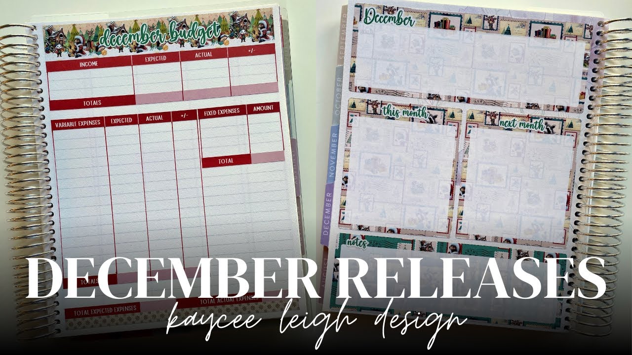 December Planner Stickers & Budget Stickers | New Releases | Kaycee ...
