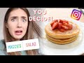 I LET MY INSTAGRAM FOLLOWERS CONTROL WHAT I EAT FOR A DAY!!