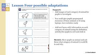 Unit Tutorial for Primary Science, Year 4, Unit 3: Living things and Environments (Part 2)