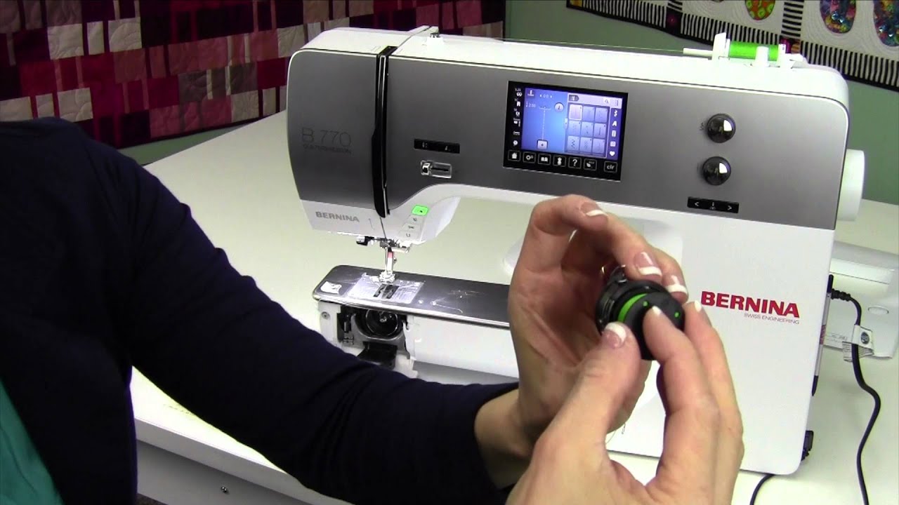 Bernina 770 4 Threading & Winding a Bobbin YouTube
