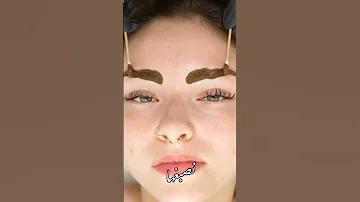 طريقة صبغ الحواجب رسم الحواجب بالحناء خطوة بخطوة 
