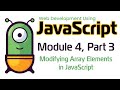 JavaScript (Fall 2024) Module 4-3: Modifying Array Elements in JavaScript