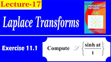 Lecture -17, Laplace Transforms, Mathematical Methods Chapter-11 (Urdu/Hindi By Prof. TM Qadri