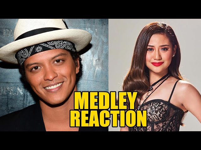 FIRST TIME REACTING TO |  Morissette Amon | Bruno Mars Medley class=