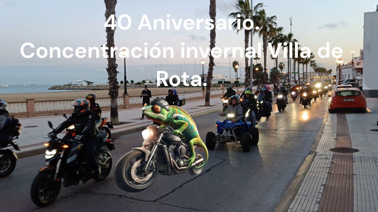 1 de febrero de 2025. 40 Aniversario. Concentración invernal Villa de Rota #motor #motos