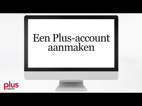 Zo maakt u een Plus-account aan