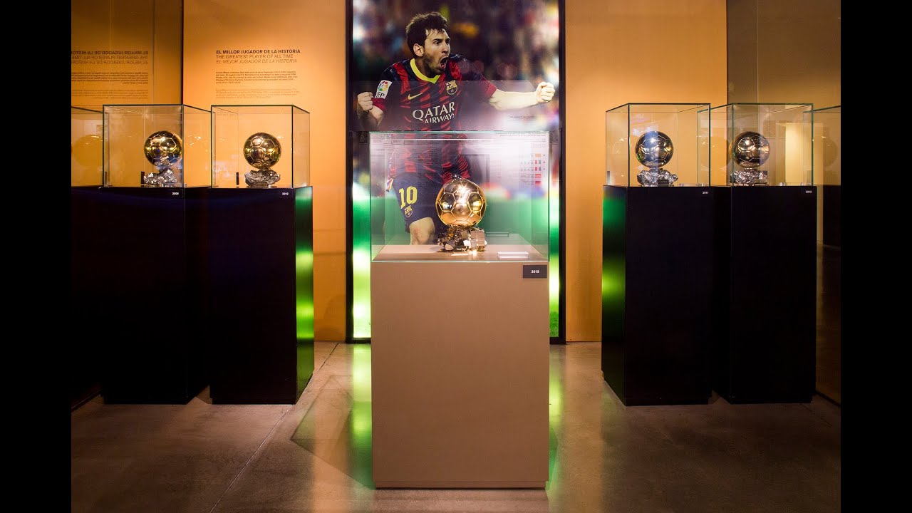 The Fifth Messi S Ballon D Or In The Museum Youtube