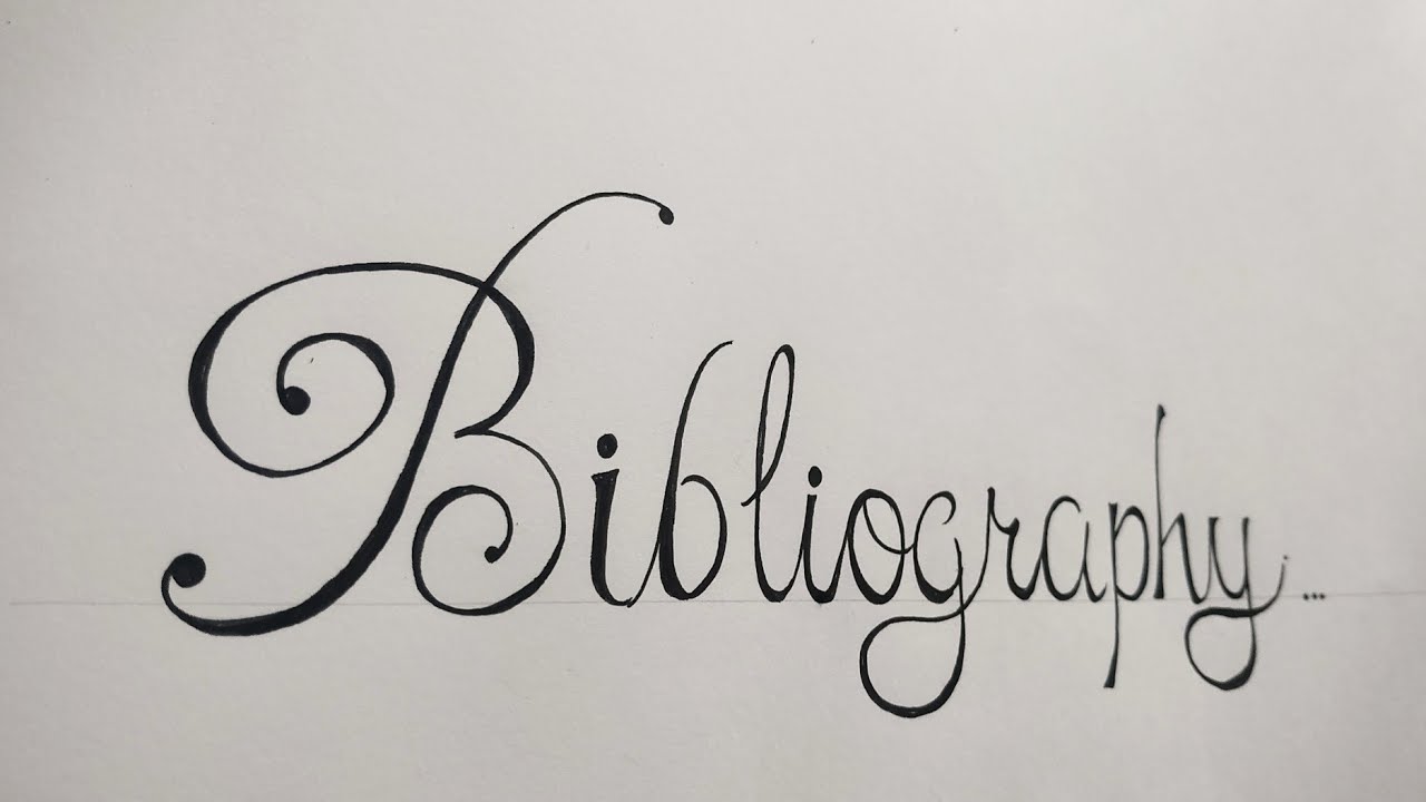 How to write Bibliography/ Bibliography calligraphy/ project writing/ for  project