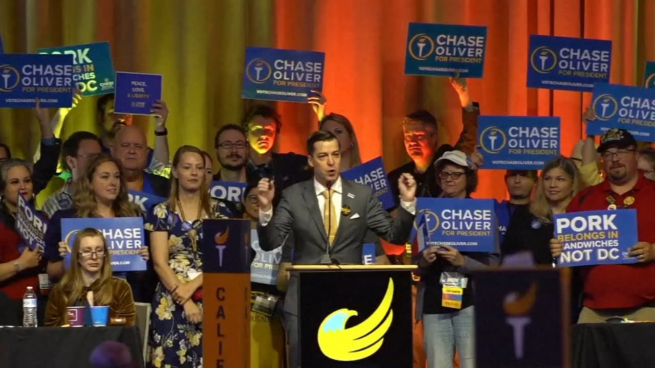 Libertarians nominate Chase Oliver as their presidential candidate ...