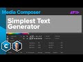 Avid media composer  effortlessly create simple titler text boris fx title studio tutorial