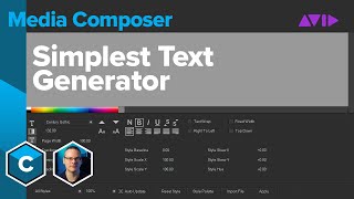 Avid Media Composer : Effortlessly Create Simple Titler Text [Boris FX Title Studio Tutorial]