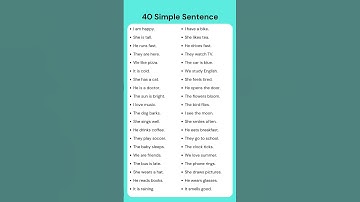 40 Simple Sentences in English – Improve Your Grammar & Speaking Skills Easily! 🔥